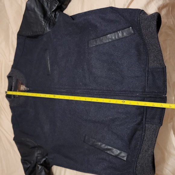 Mens perry ellis bomber jacket black wool - Picture 11 of 12